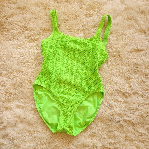 Catalina Neon Green One Piece Swimsuit - Picture 1 of 7